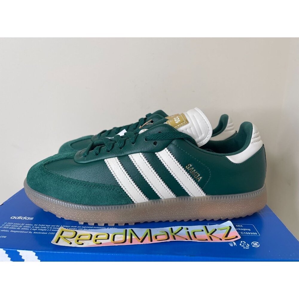 Adidas Samba Golf Shoes Spikeless Collegiate Green Gum Mens JP8652